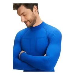 Falke Warm Longleeved Shirt Turtleneck Homme Bleu -Tenue Active main 329793 212014 3 ca43