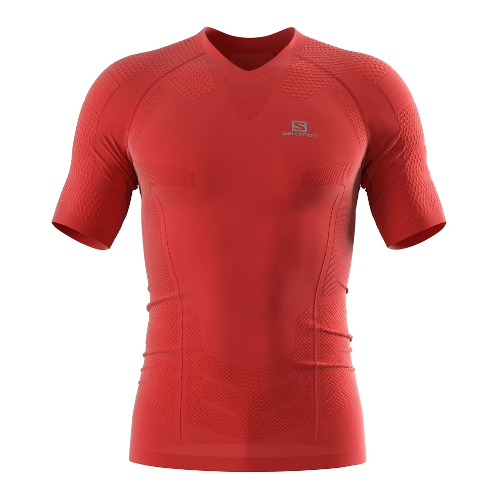 Salomon T-Shirt Exo Motion Tee Homme Framboise 1 Salomon T-Shirt Exo Motion Tee Homme Framboise