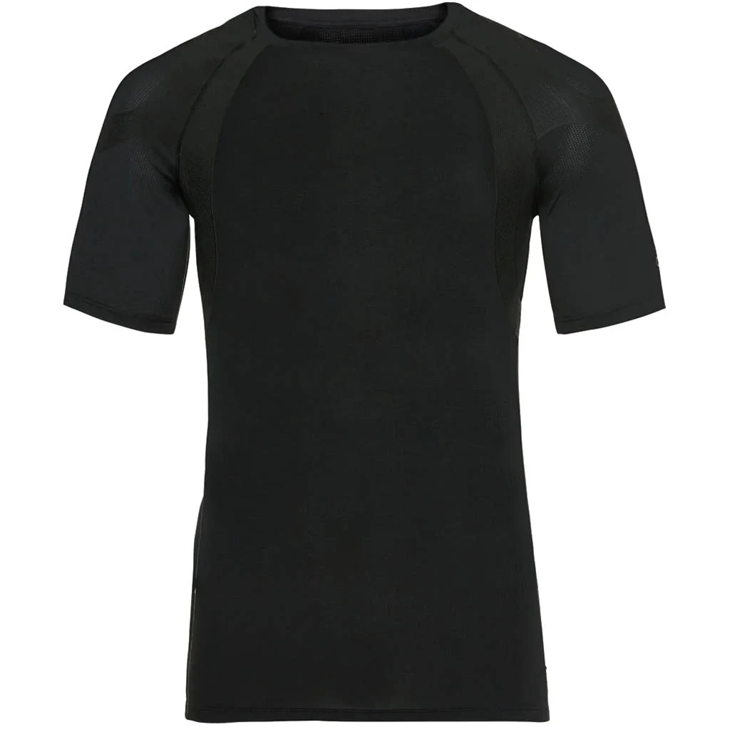 Odlo T-Shirt Crew Neck Short Sleeve Active Spine Homme Noir 1 Odlo T-Shirt Crew Neck Short Sleeve Active Spine Homme Noir