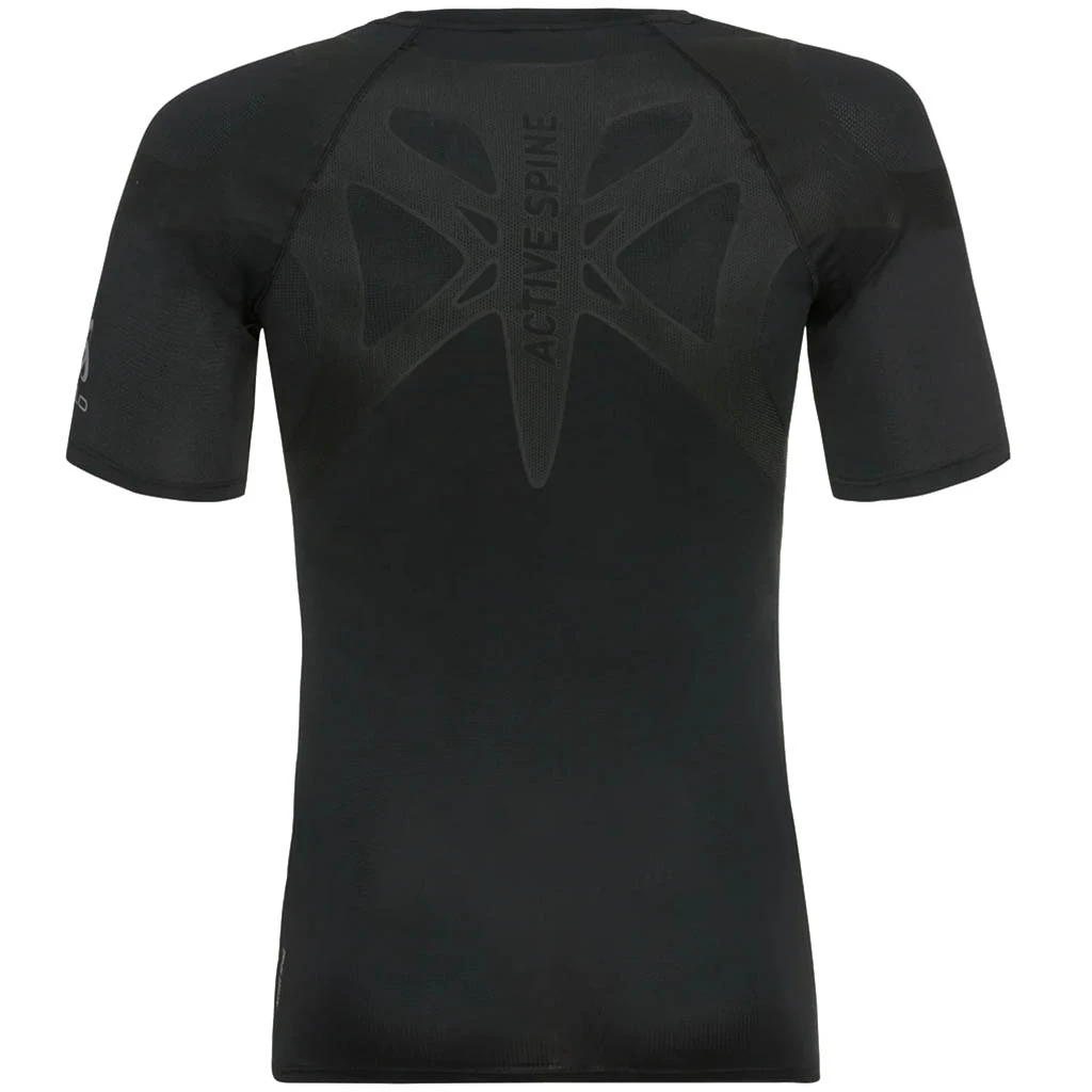 Odlo T-Shirt Crew Neck Short Sleeve Active Spine Homme Noir 2 Odlo T-Shirt Crew Neck Short Sleeve Active Spine Homme Noir – Image 2