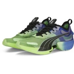 Puma Fast-R Nitro Elite Elektrocharged Homme Bleu Et Vert -Tenue Active main 377320 01 da97