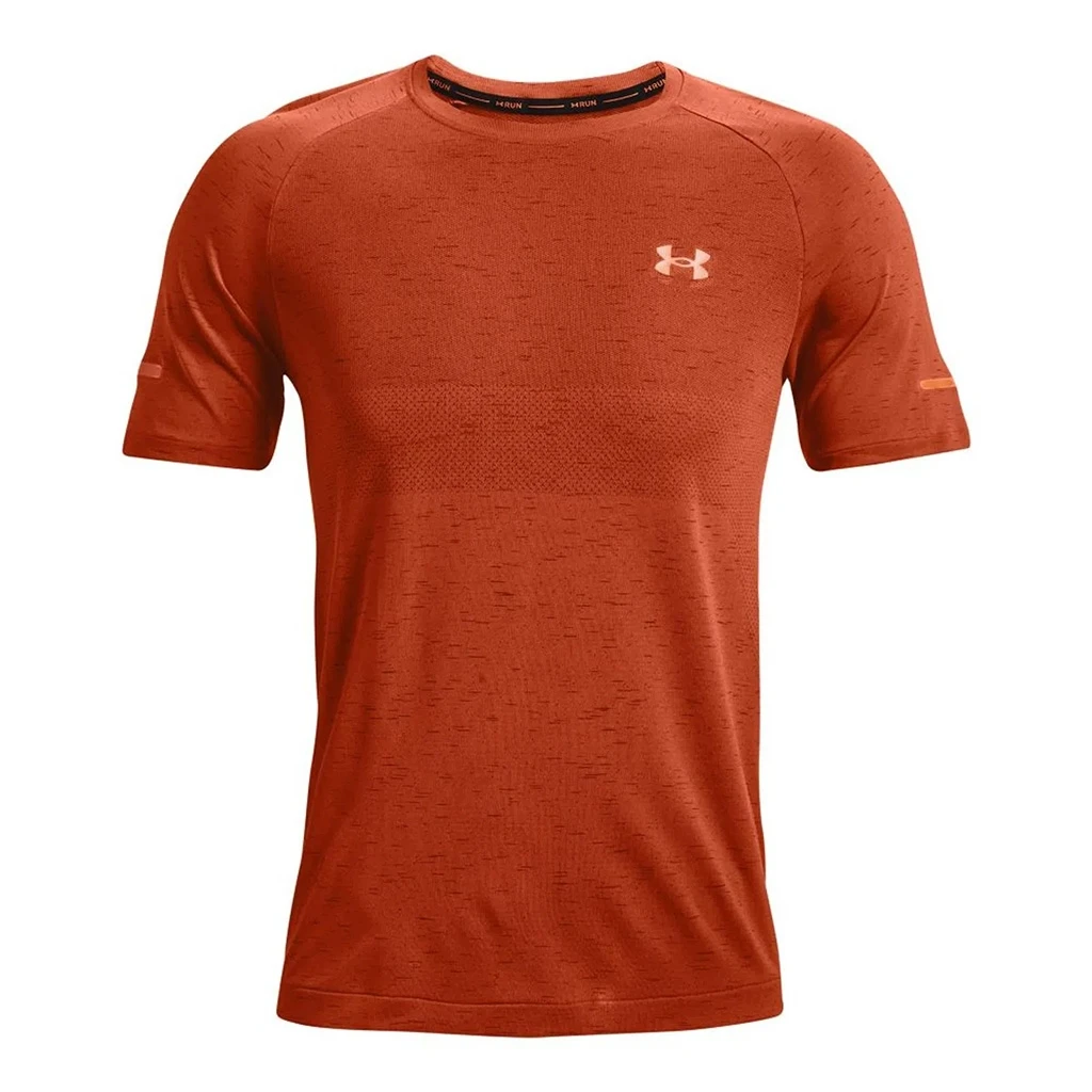 Under Armour Seamless Run Short Sleeve Homme Orange 1 Under Armour Seamless Run Short Sleeve Homme Orange