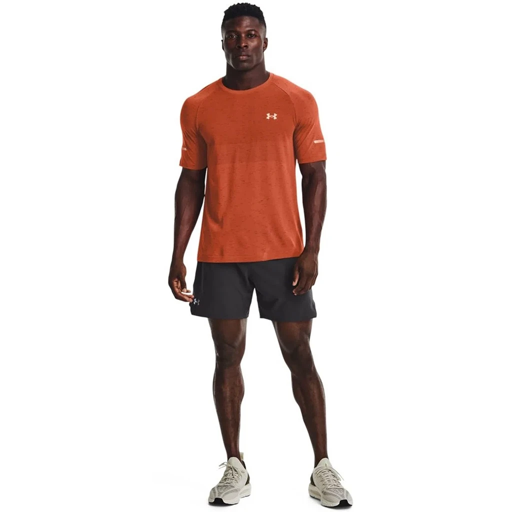 Under Armour Seamless Run Short Sleeve Homme Orange 5 Under Armour Seamless Run Short Sleeve Homme Orange – Image 5