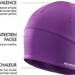 Salomon Active Beanie Violet -Tenue Active main ACTIVEBEANIE FW22 LC1850900 FR 1000x1000 TECHPOSTER.jpg.high res 580a