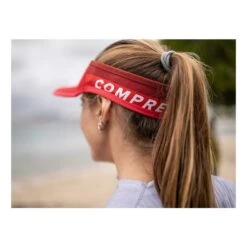 Compressport Visor Ultralight Rouge -Tenue Active main CU00005B300 2 1 3f0c