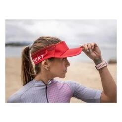 Compressport Visor Ultralight Rouge -Tenue Active main CU00005B300 3 1 89a1