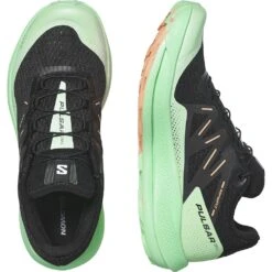 Salomon Pulsar Trail Femme Vert -Tenue Active main L47306400 10 GHO PULSAR TRAIL WBlack Green Ash Cantaloupe 1 d150