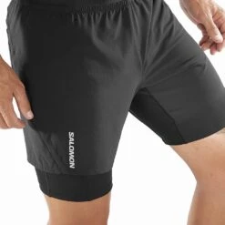 Salomon Cross Twinskin Homme -Tenue Active main LC1868600 4 MOD crosstwshorts black twinskin m 404f