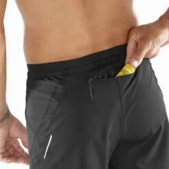 Salomon Cross Twinskin Homme -Tenue Active main LC1868600 5 MOD crosstwshorts black backpocket m 18e1