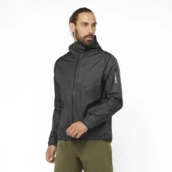 Salomon Bonatti WaterProof Homme -Tenue Active main LC1873900 0 MOD bonattiwpjkt deepblack run m 57db