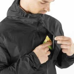 Salomon Bonatti WaterProof Homme -Tenue Active main LC1873900 4 MOD bonattiwpjkt deepblack frontpocket m cba0