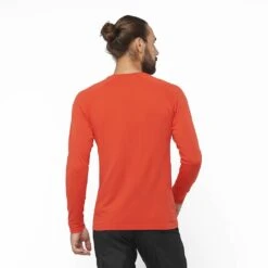 Salomon Sense Long Sleeve Tee Homme Rouge 12 Salomon Sense Long Sleeve Tee Homme Rouge -Tenue Active main LC1878200 1 MOD senselstee fieryred run m.png.high res 6d9a