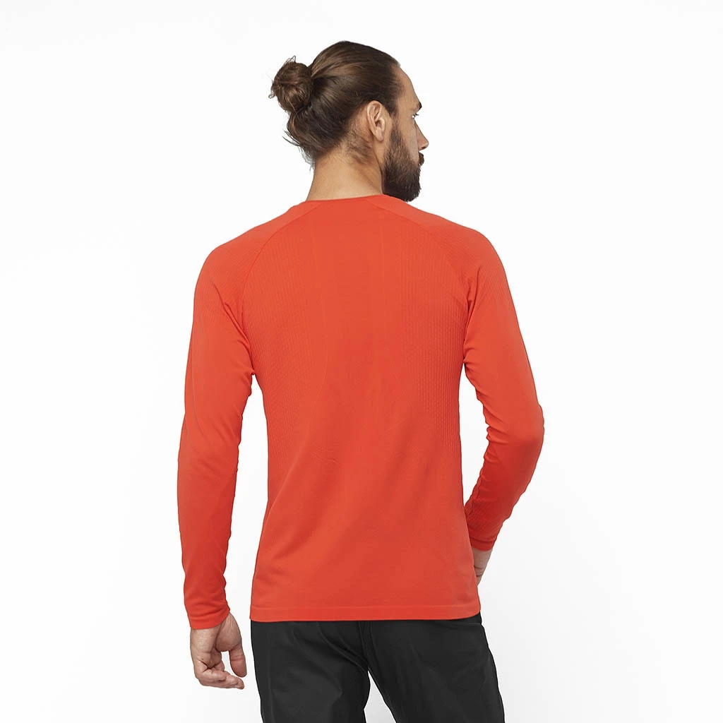 Salomon Sense Long Sleeve Tee Homme Rouge 4 Salomon Sense Long Sleeve Tee Homme Rouge – Image 4
