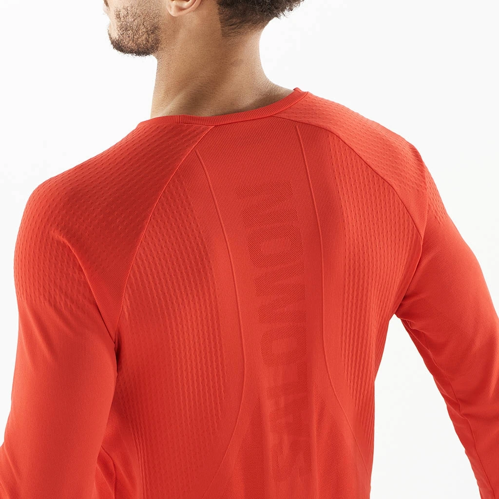 Salomon Sense Long Sleeve Tee Homme Rouge 5 Salomon Sense Long Sleeve Tee Homme Rouge – Image 5