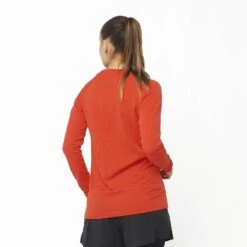 Salomon Sense Long Sleeve Tee Femme Rouge -Tenue Active main LC1878400 1 MOD senselstee fieryred run w.png.high res 6bcb