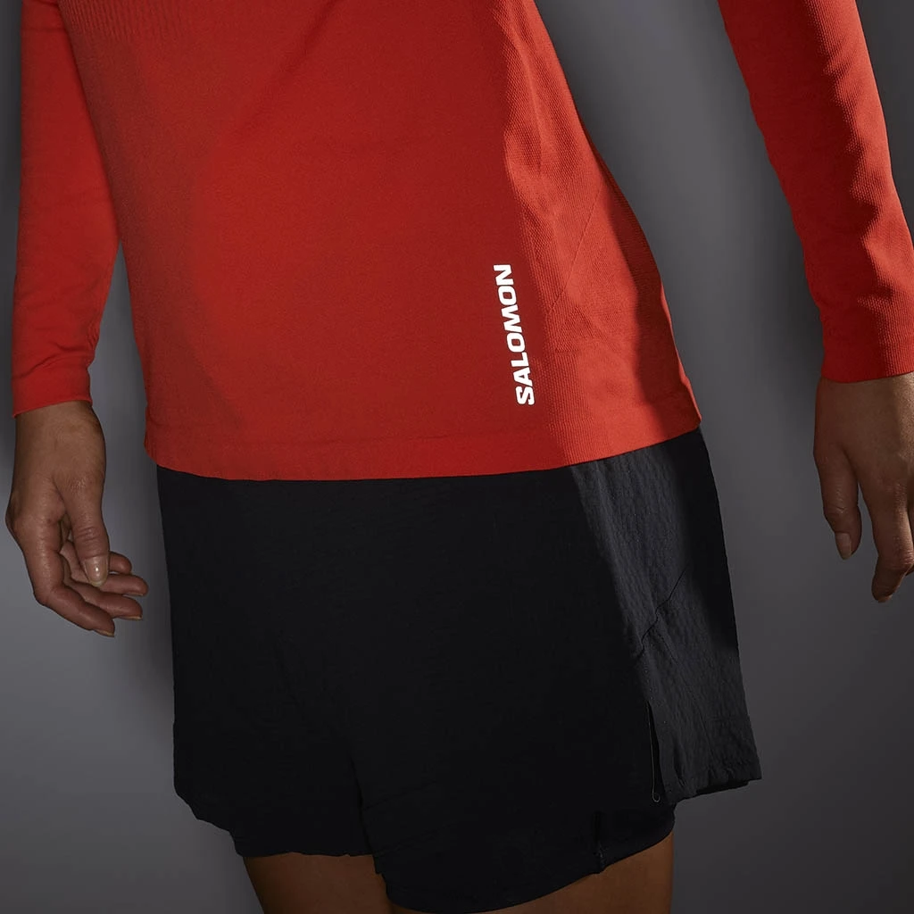 Salomon Sense Long Sleeve Tee Femme Rouge – Image 6