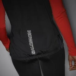 Salomon Light Shell Vest Femme -Tenue Active main LC1894700 7 MOD lightshellvest deepblackwhite reflectiflogo w 2e48