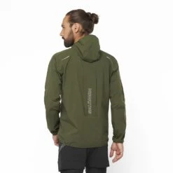 Salomon Bonatti Trail Homme Kaki -Tenue Active main LC2043300 1 MOD bonattitrailjkt forestnight run m 0d1a