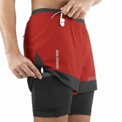 Salomon Cross 2In1 Homme Rouge -Tenue Active main LC2137200 9 MOD cross2in1shorts reddahlia passcable m 416d