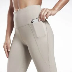 Reebok Ts Lux Hr Tight Femme Noir -Tenue Active main Legging taille haute Lux Gris HB2028 06 detail 1 abb4