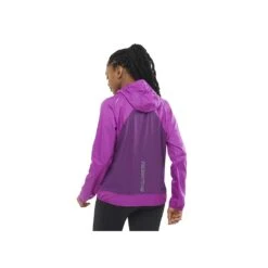 Salomon Bonatti Cross Full Zip Hoodie Femme Violet -Tenue Active main SALO07274 04 4996