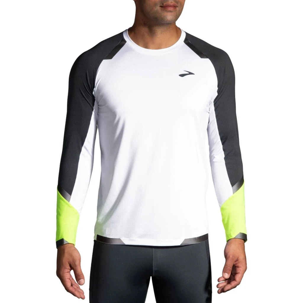 Brooks Running Run Visible Long Sleeve Homme Blanc 2 Brooks Running Run Visible Long Sleeve Homme Blanc – Image 2