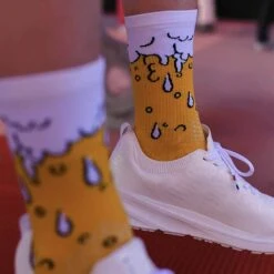 BV Sport Socquette Trail Collector ”Nutri” Biere 36/38 Jaune -Tenue Active main chaussettes trail ultra nutrisocks biere collector 2 b194