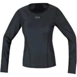 Gore Wear Gore Windstopper Base Layer Long Sleeve Shirt Femme Noir