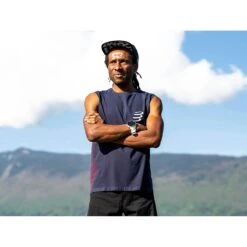 Compressport Performance Tank Homme Bleu Marine -Tenue Active main performance tankmandark blue 2 1 a83b